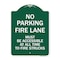 Signmission Fire Lane Must Accessible All Time to Fire Trucks, Green & White Alum Sign, 18" x 24", GW-1824-23997 A-DES-GW-1824-23997 - alternate 1